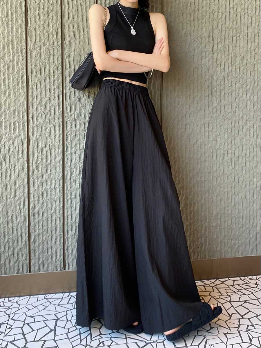 キュロットスカート キュロットスカート 超ワイド ロング丈 マキシフレア キュロット