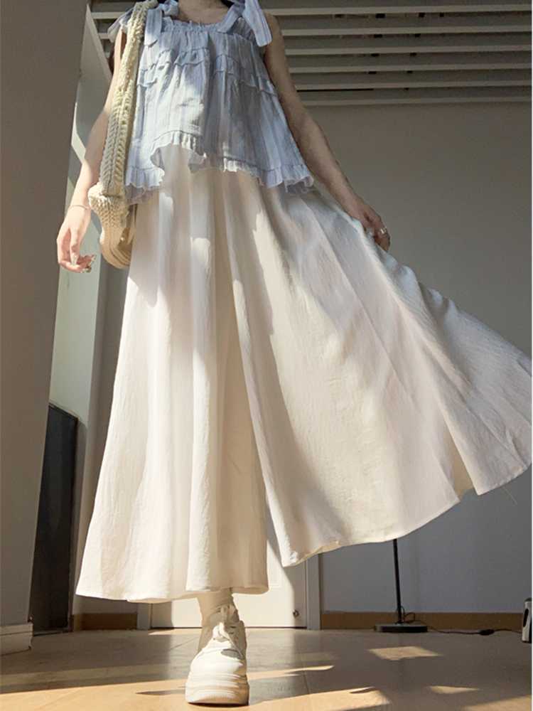 キュロットスカート ゆったりフレア キュロットスカート