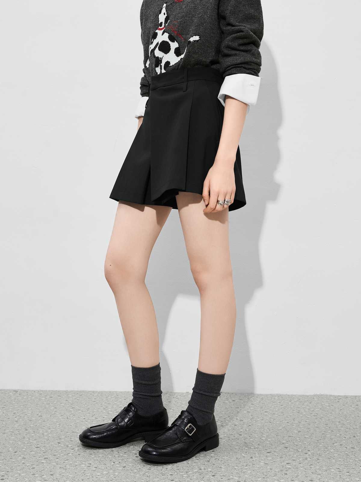 キュロットスカート キュロットスカート すっきり見えフレアキュロット