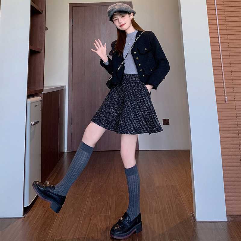 キュロットスカート クラシック格子柄キュロットスカート