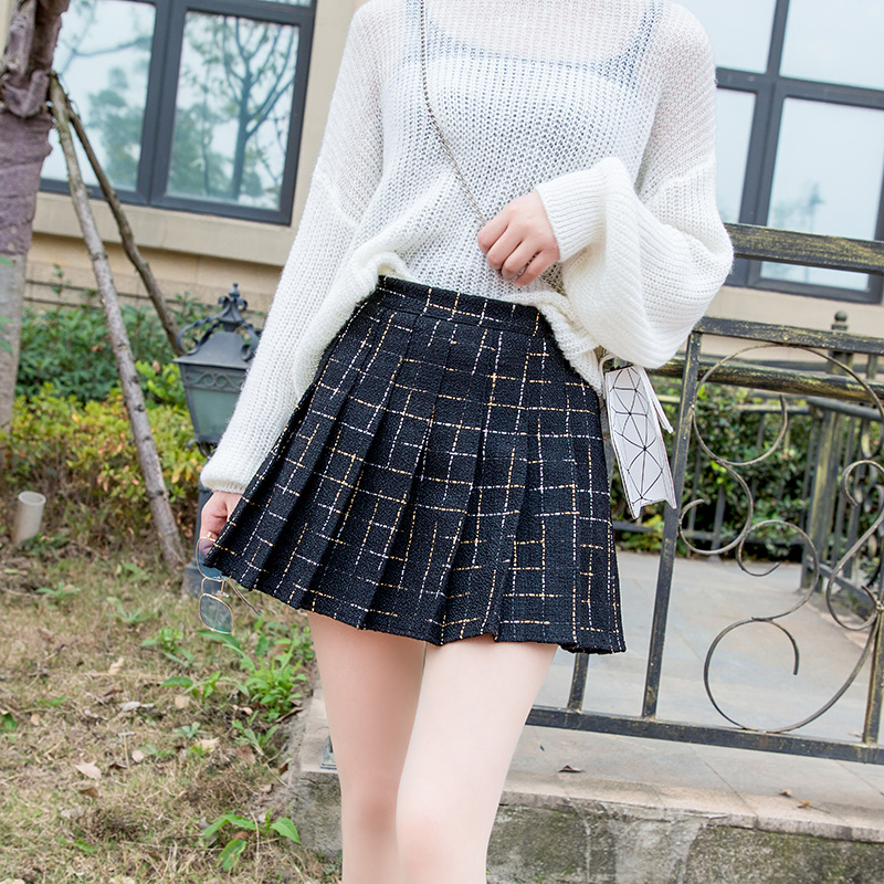 キュロットスカート クラシック格子柄キュロットスカート