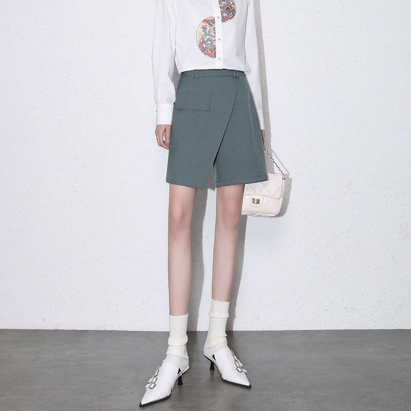 アシンメトリーデザイン キュロットスカート
