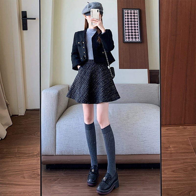 キュロットスカート クラシック格子柄キュロットスカート