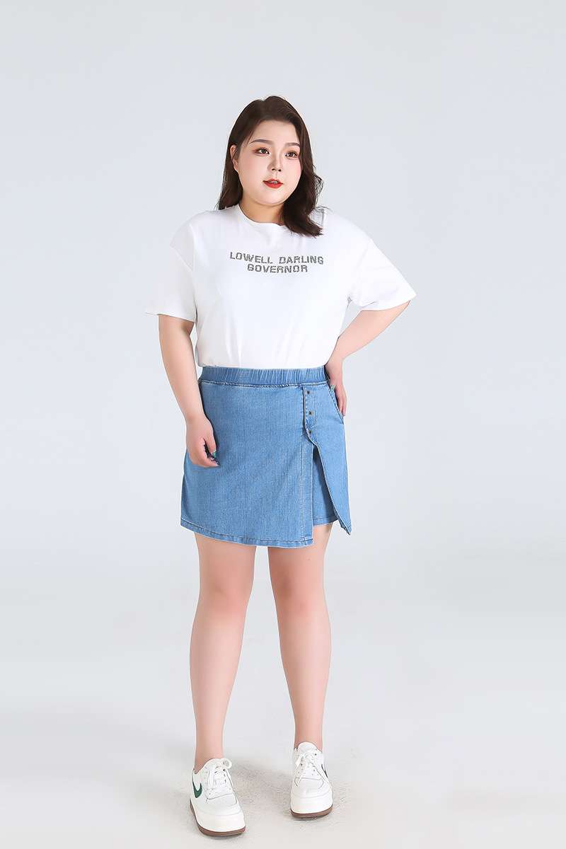 フロントボタンラップキュロットスカート