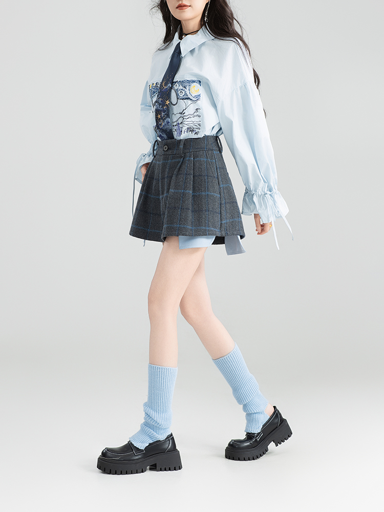 キュロットスカート クラシック格子柄キュロットスカート