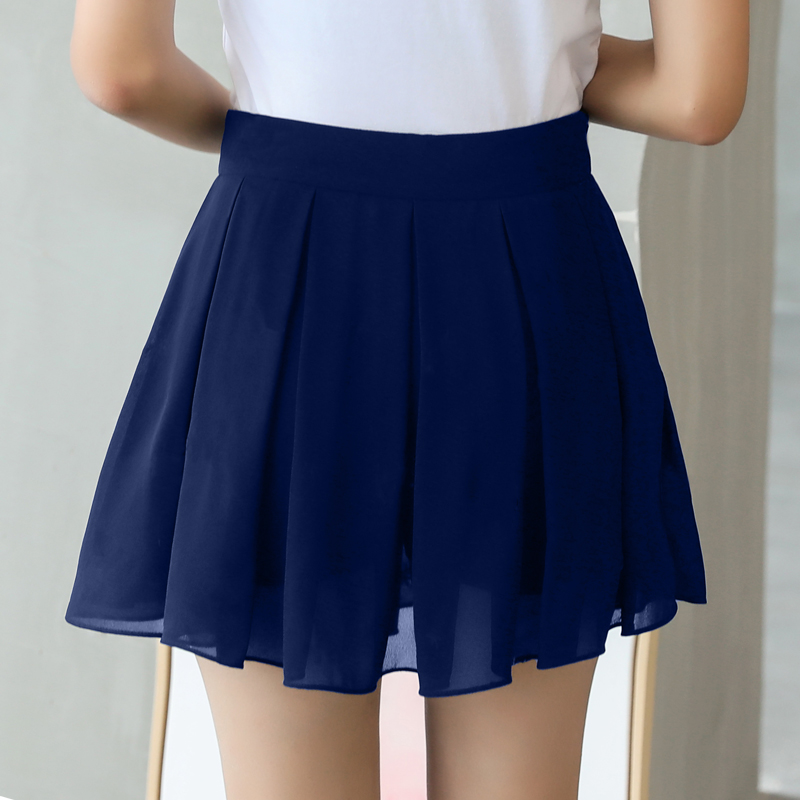キュロットスカート キュロットスカート シフォン風舞うプリーツキュロット