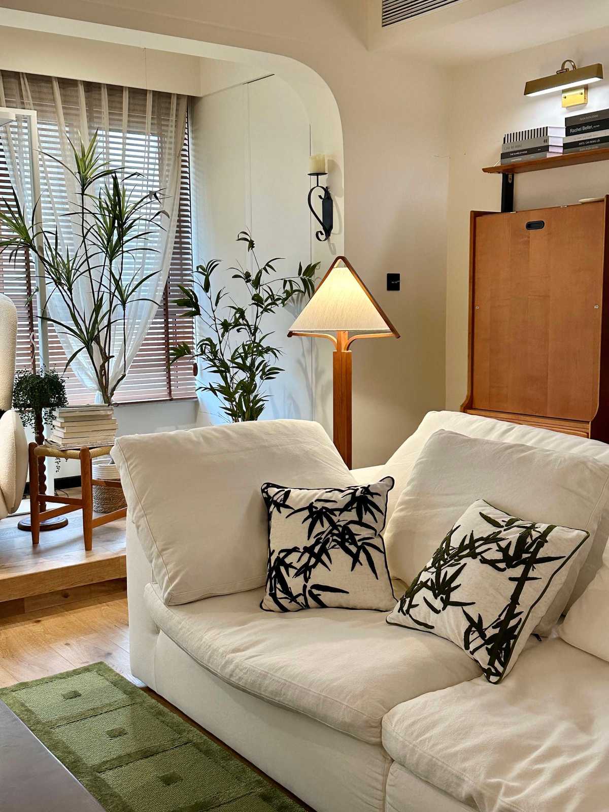 和風竹林デザインクッションカバー