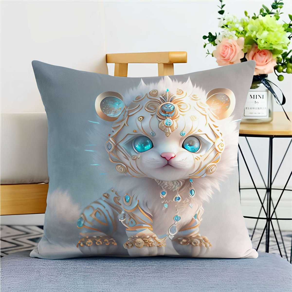 魔法の生き物クッションカバー