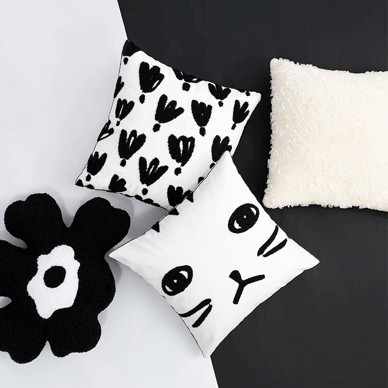 モノトーンポップクッションカバー