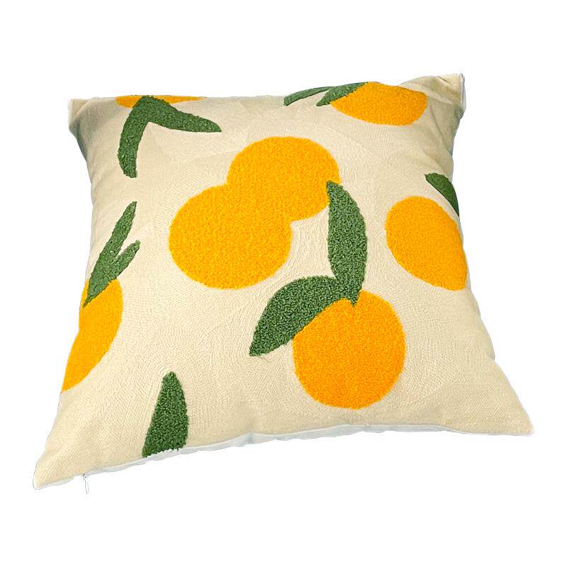 クッションカバー 南国フルーツ刺繍