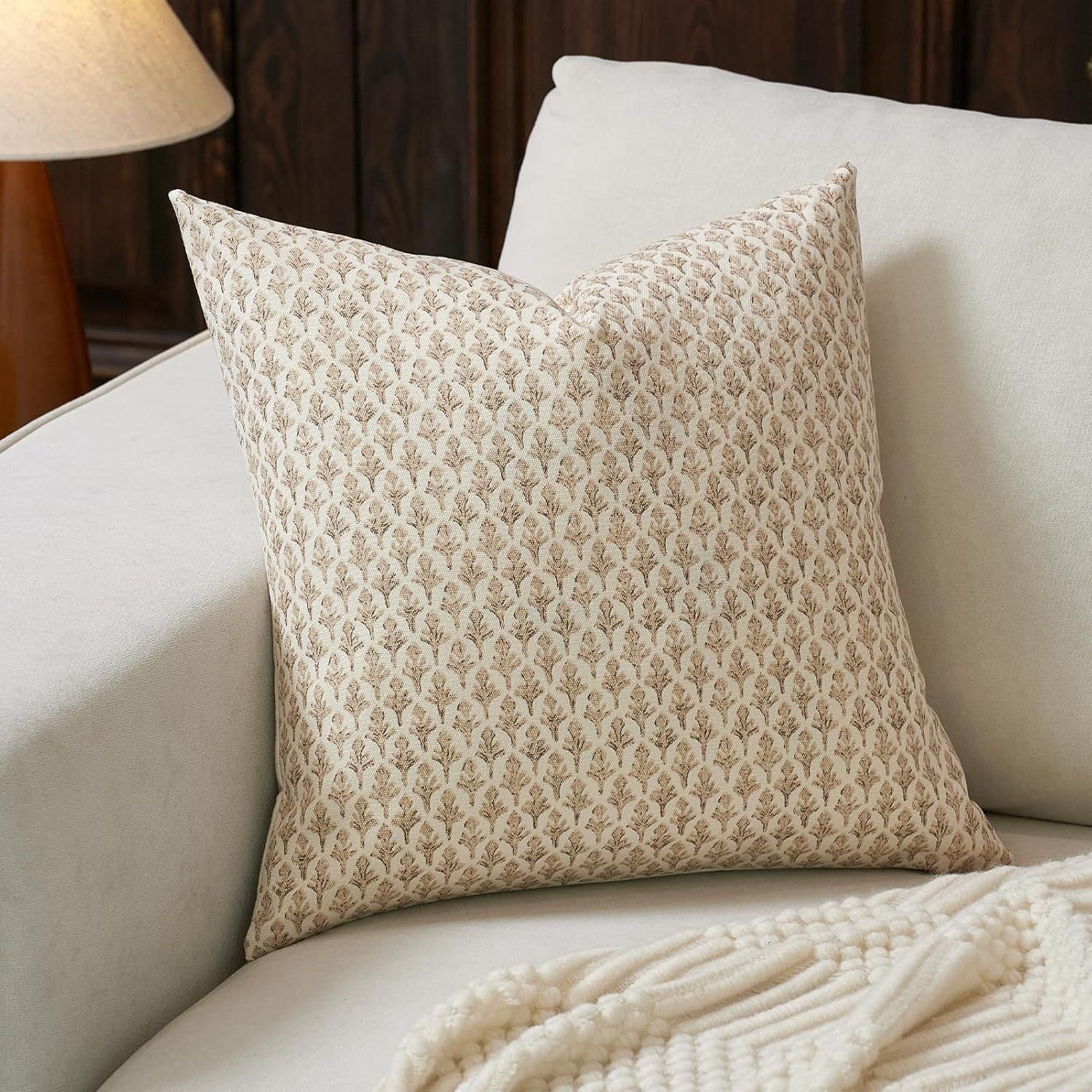 クッションカバー 小花柄モロッカン刺繍おしゃれクッションカバー