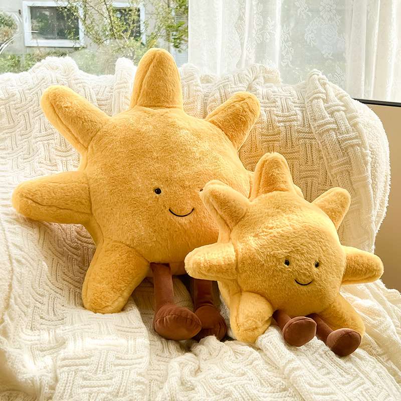 クッション にこにこ太陽と月のぬいぐるみクッション