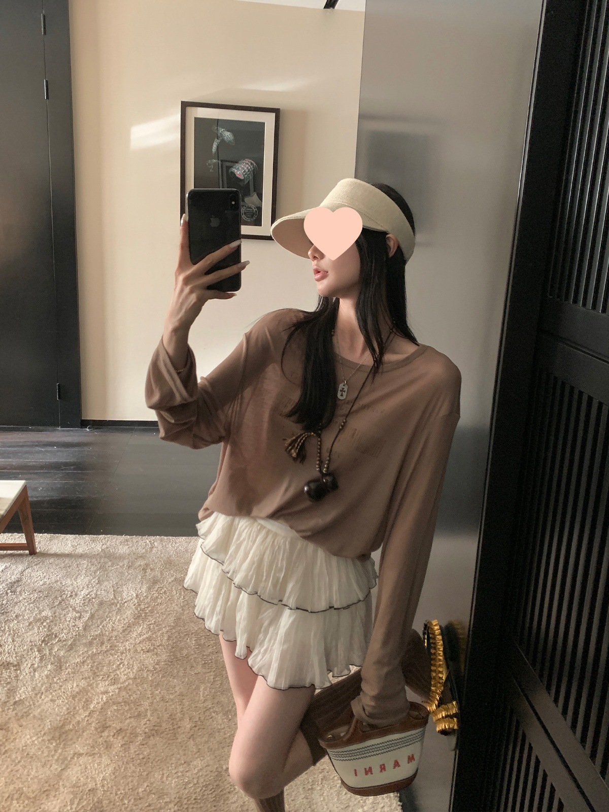 カットソー ゆったりシルエット長袖カットソー