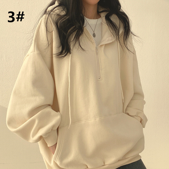 カットソー 長袖フード付きプルオーバー パーカー 秋冬 レディース カジュアル (薄手・裏起毛　2種類)