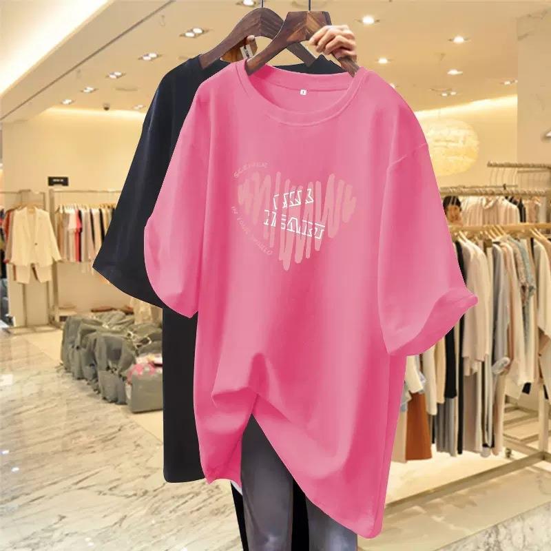 カットソー ハートプリント リラックス半袖