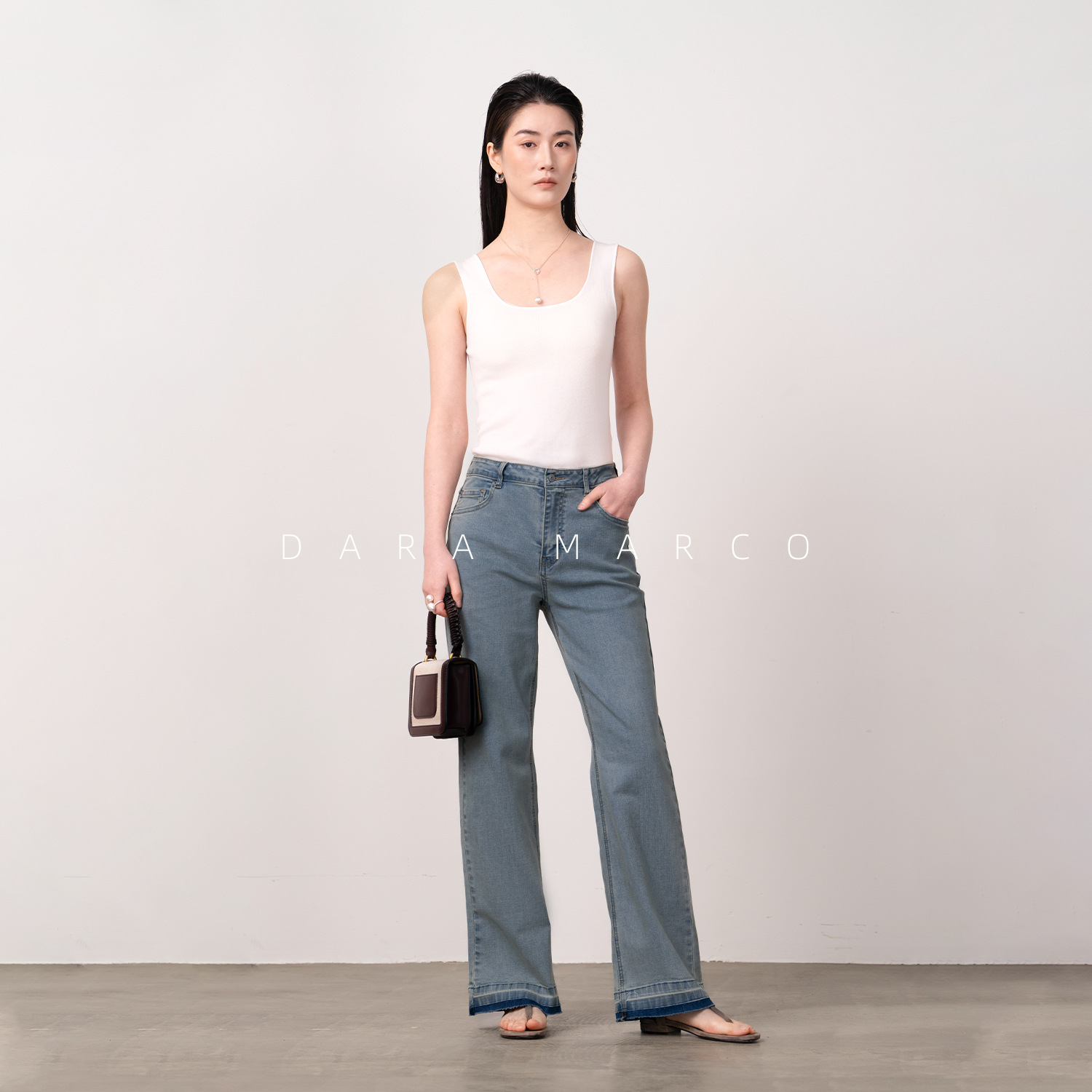 カットソー シンプル美シルエットタンクトップ