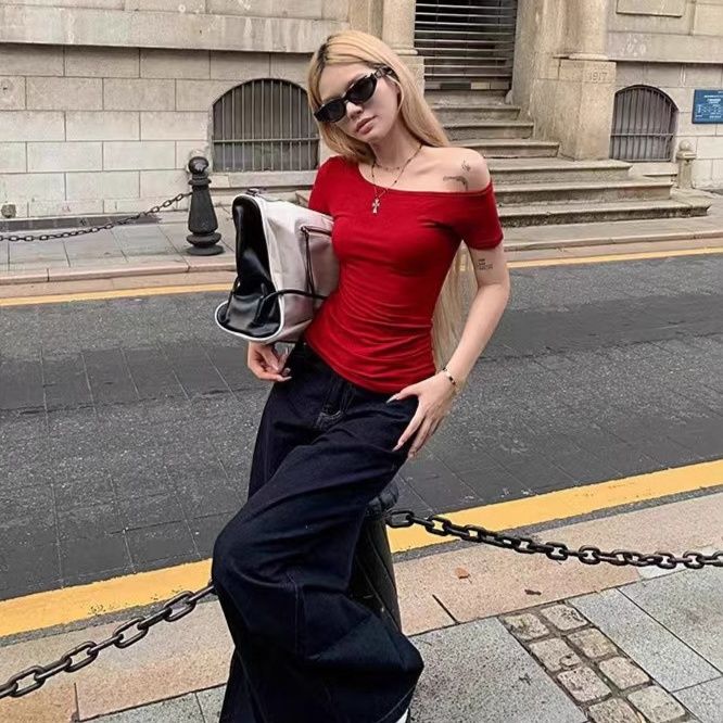 カットソー 優美なシルエット ボートネックカットソー