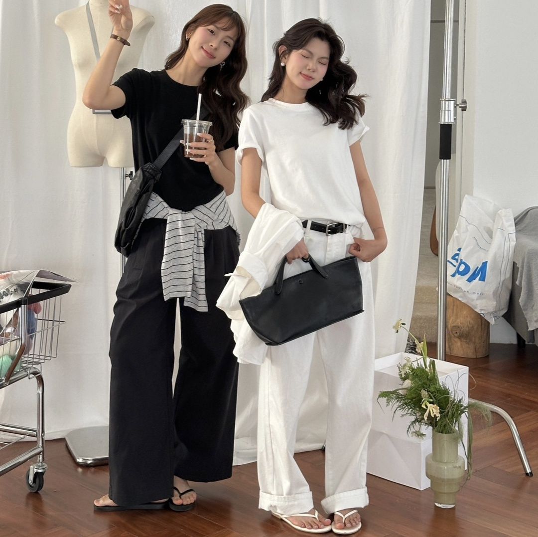 カットソー なめらか質感シンプル半袖カットソー