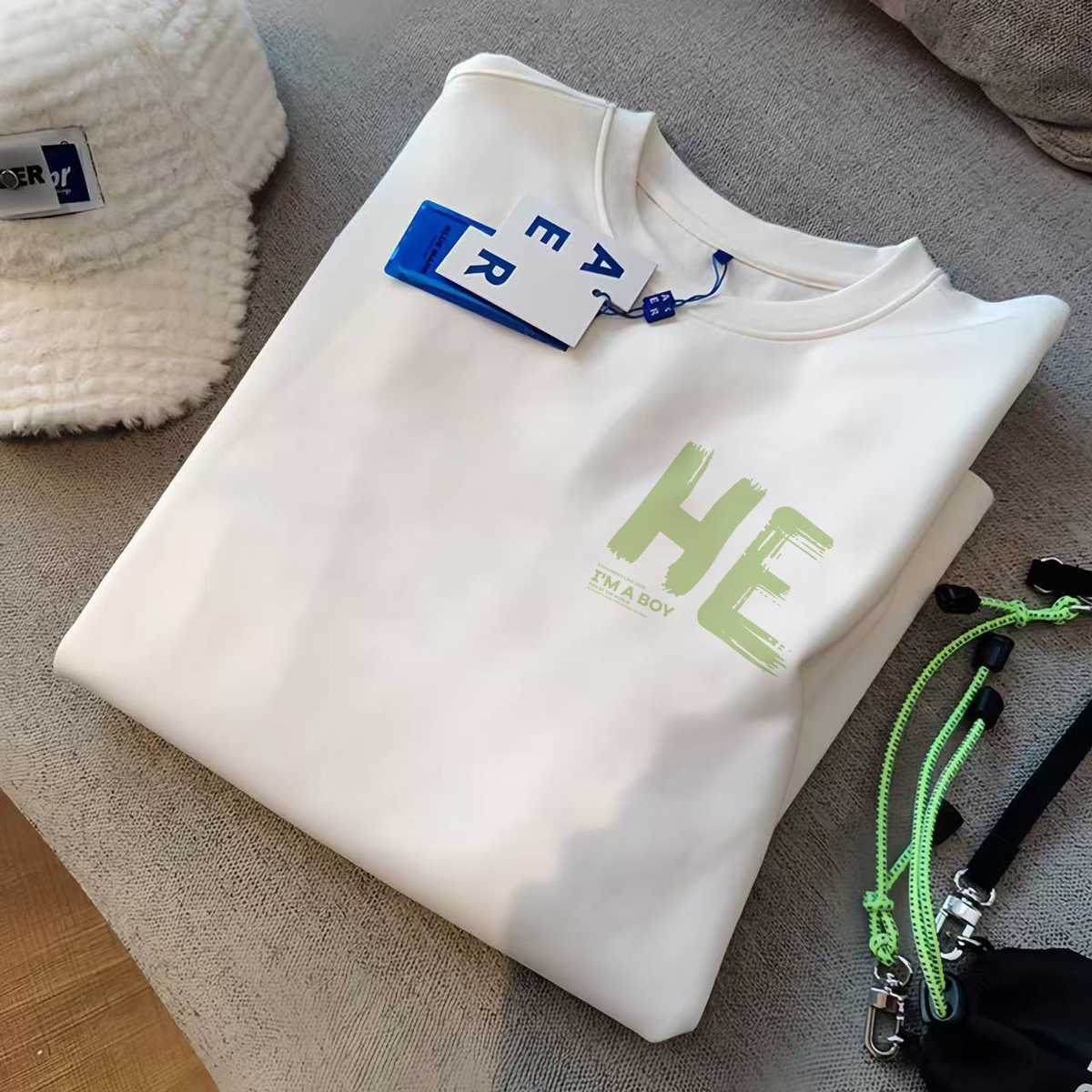 カットソー メッセージプリント半袖カットソー