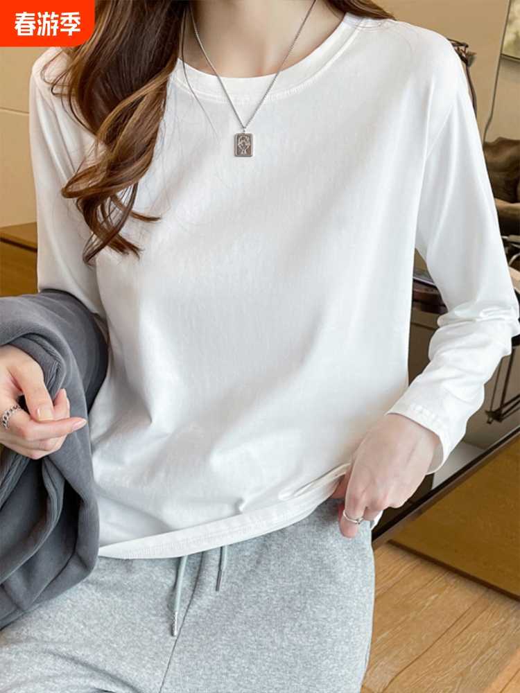 カットソー シンプル美ライン ベーシック長袖カットソー