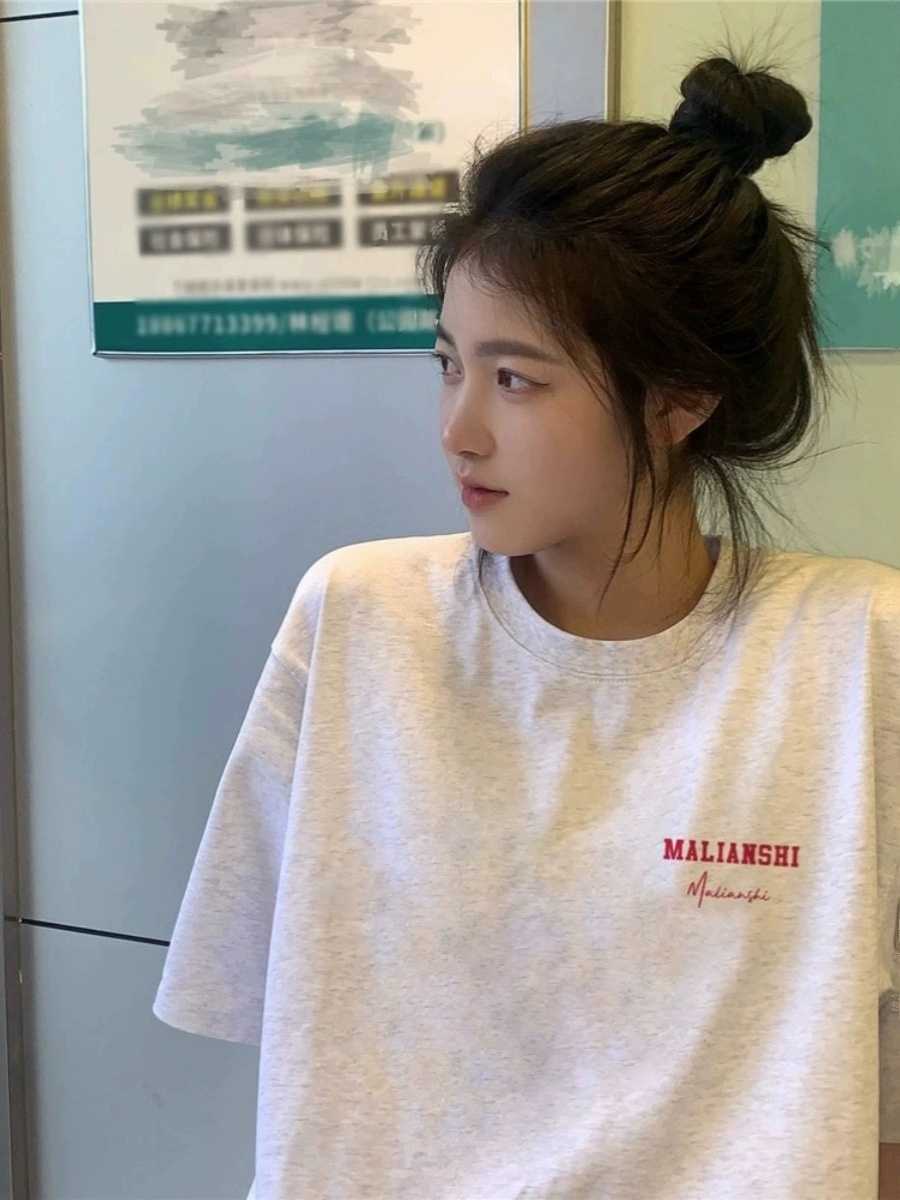 カットソー シンプル刺繍入りカットソー