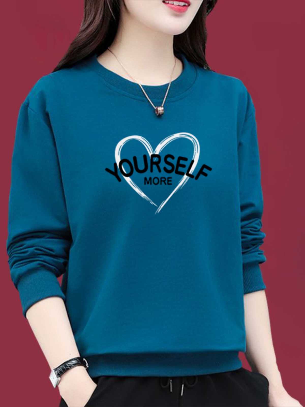 カットソー 優しい自己愛メッセージ長袖トップス