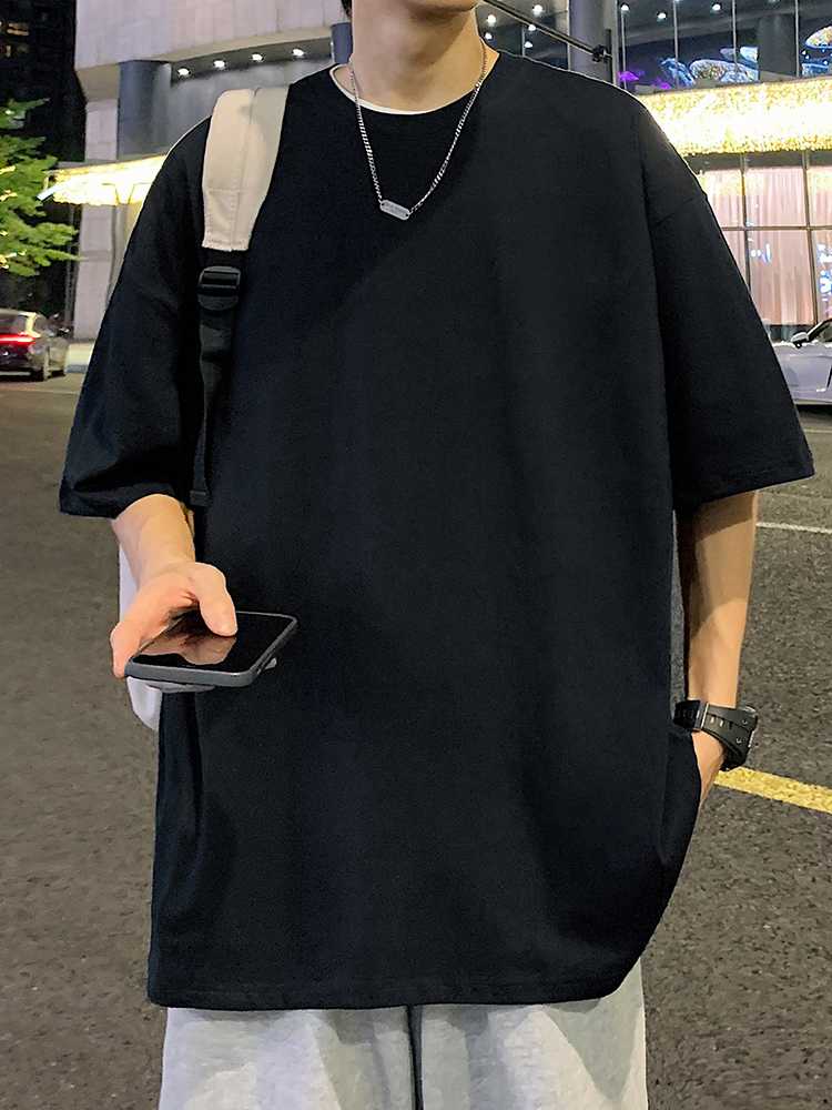 カットソー シンプル丸首ゆったりカットソー