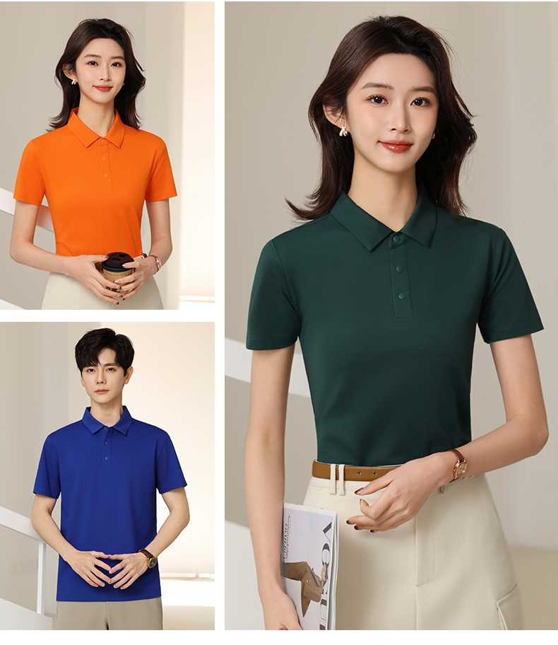 カットソー クラシック襟付き半袖ポロシャツ