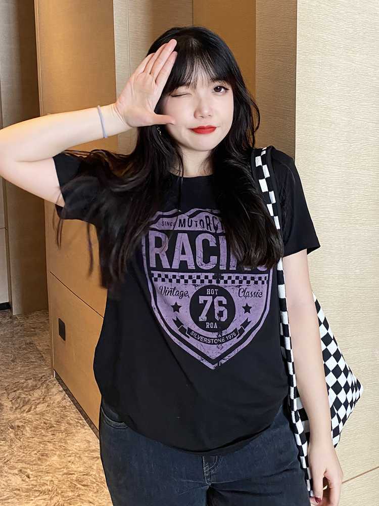 カットソー レーシングエンブレム半袖カットソー