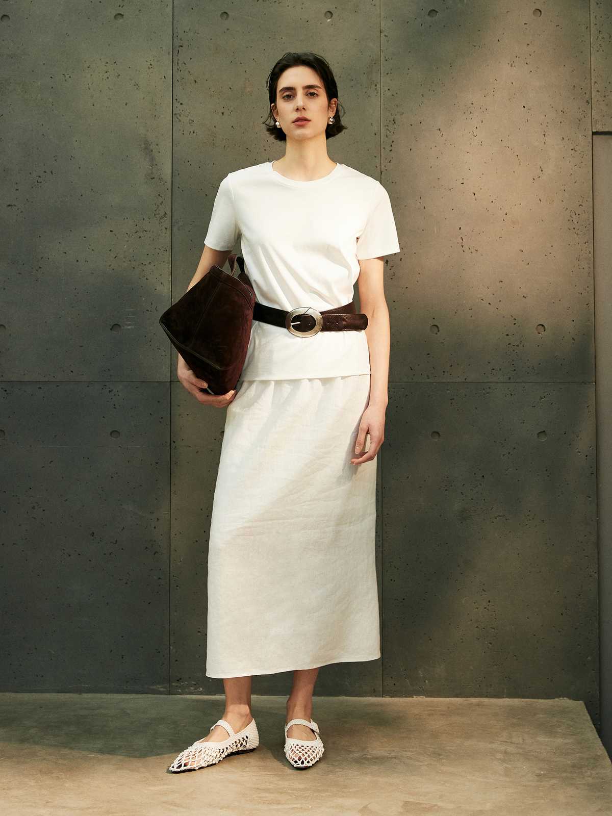 カットソー ベーシック丸首カットソー