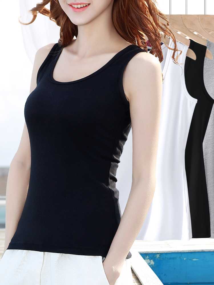 カットソー シンプル美シルエットタンクトップ