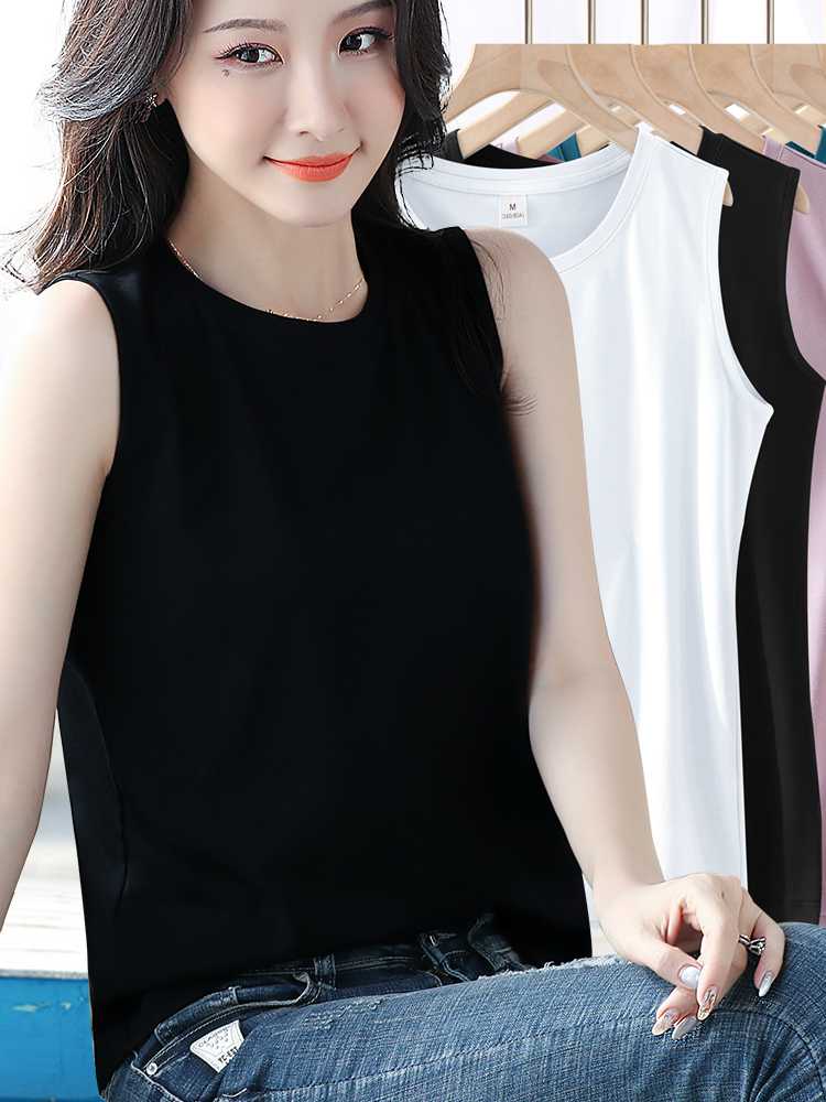 カットソー シンプル直筒型ノースリーブ