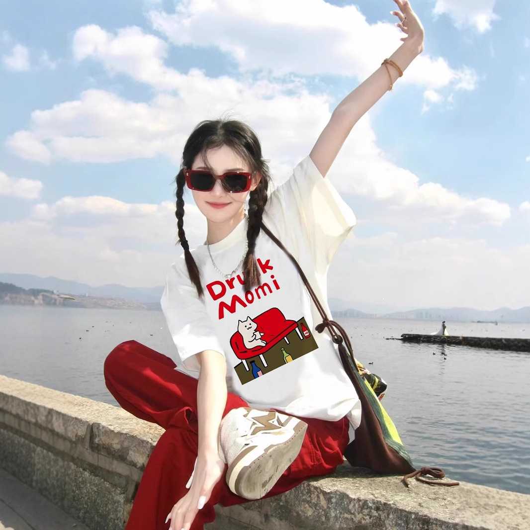 カットソー ねこちゃんソファープリント半袖