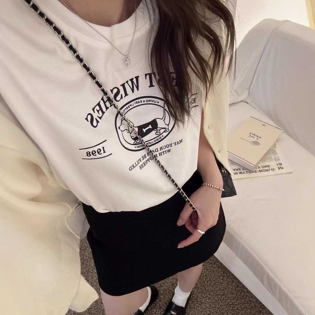 カットソー レトロ牛柄プリント半袖カットソー