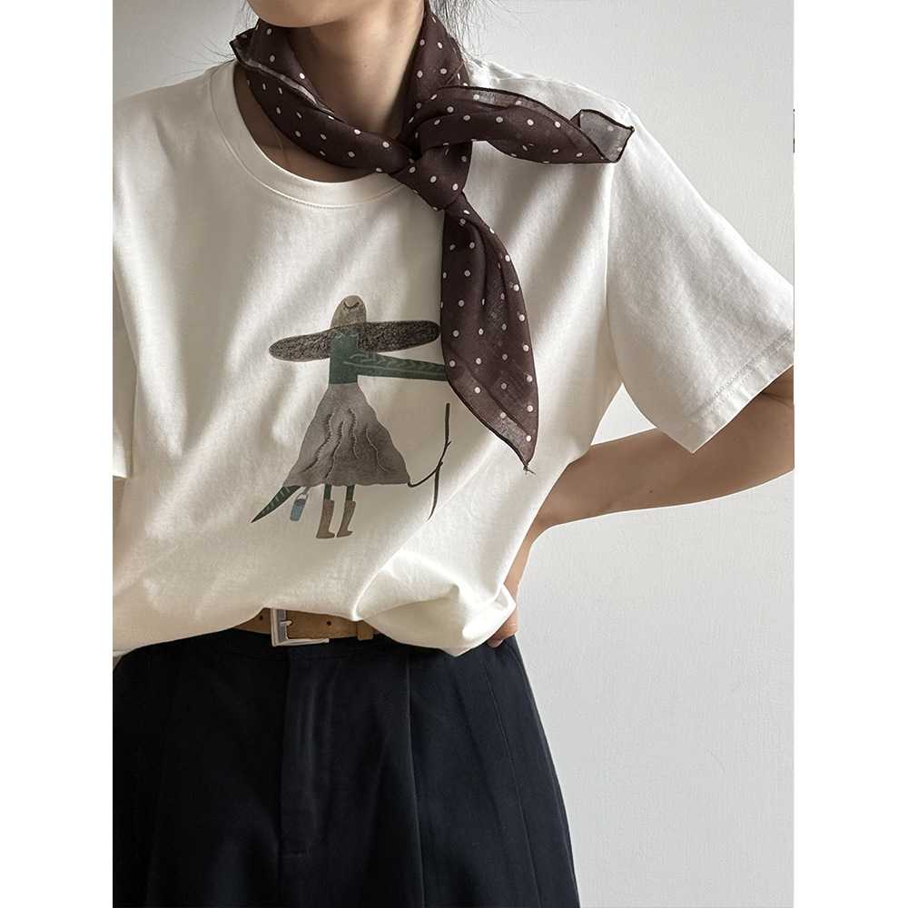 カットソー 芸術的シルエット半袖カットソー