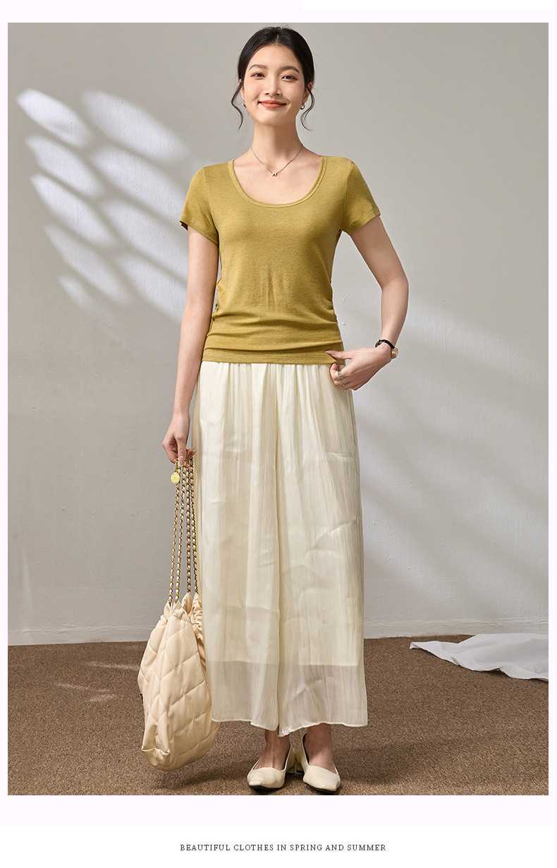 カットソー なめらか美シルエット Uネックカットソー