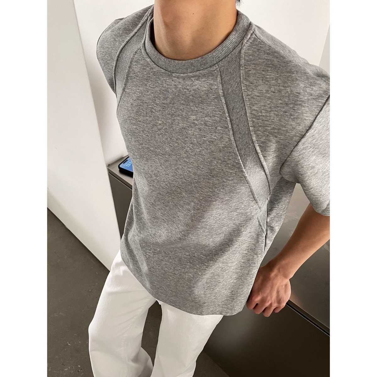 カットソー 立体縫製デザイン半袖カットソー