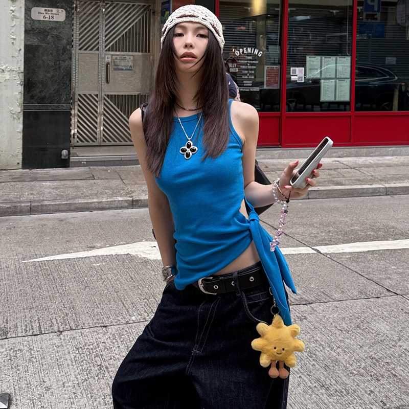 カットソー サイドスリット ノースリーブ カットソー