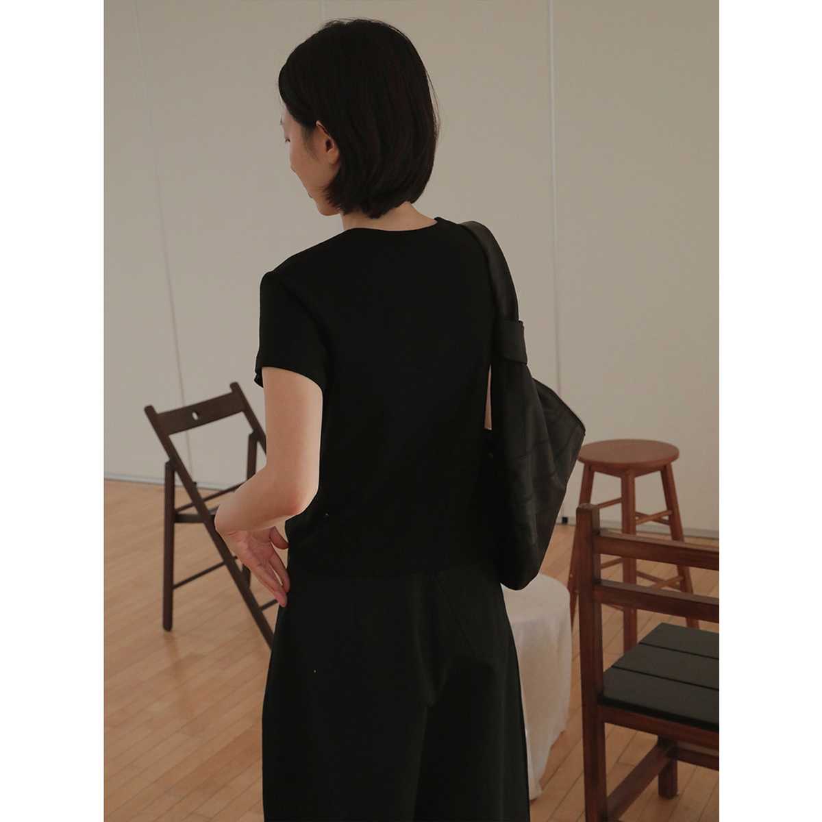 カットソー シンプル丸首ベーシックカットソー