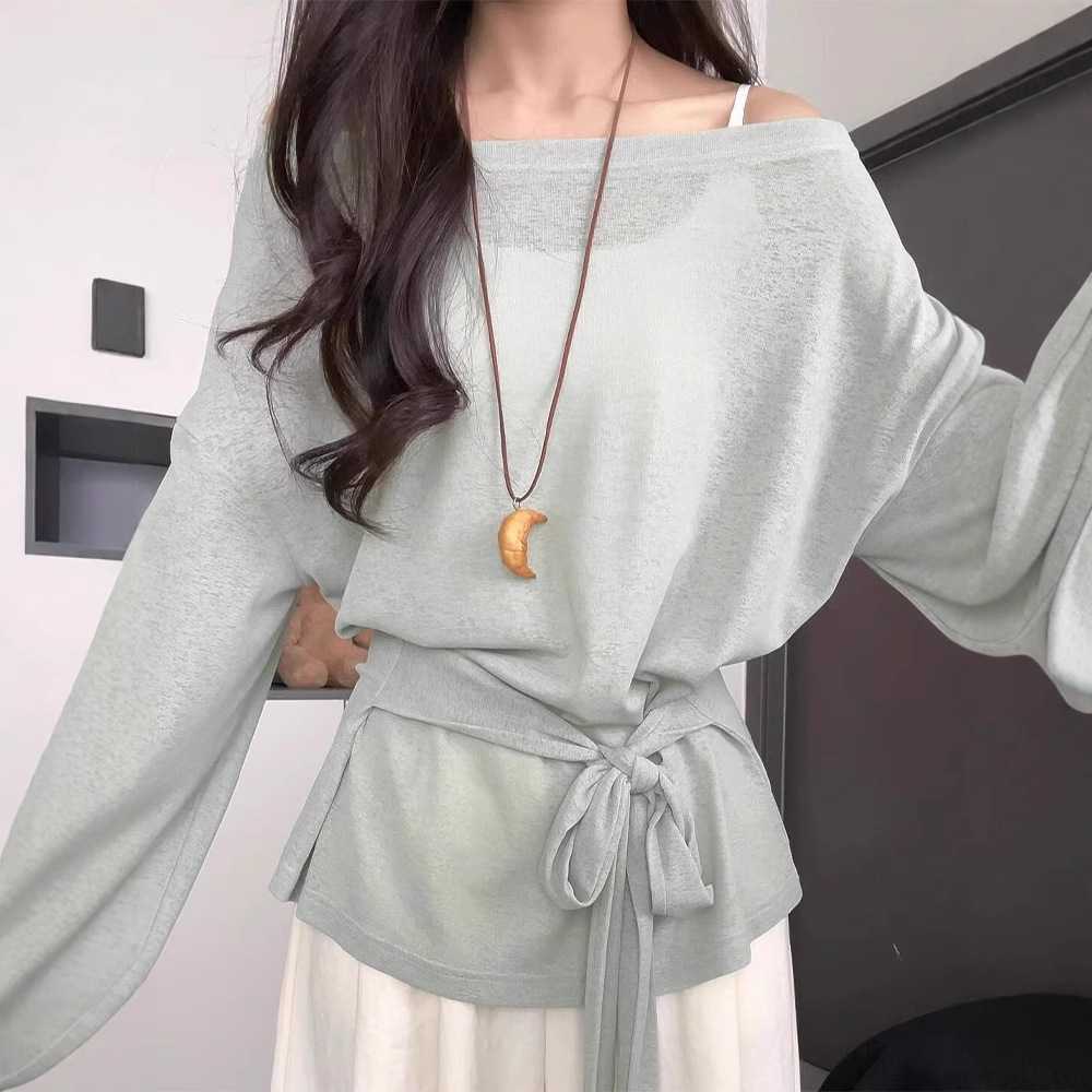 カットソー 肩見せ優美ボートネックカットソー