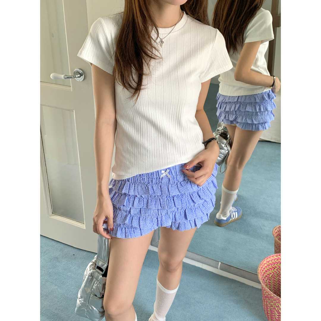 カットソー 縦縞デザイン シンプル半袖