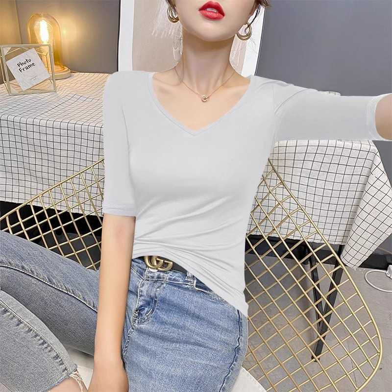 カットソー シンプル美ライン Vネックカットソー