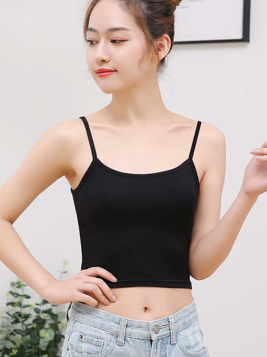 カットソー シンプル細紐キャミソールカットソー