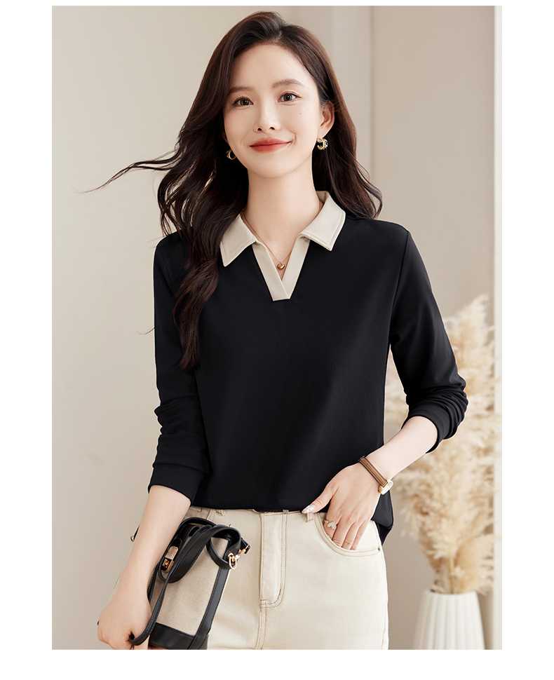 カットソー 優美な装いVネックカットソー