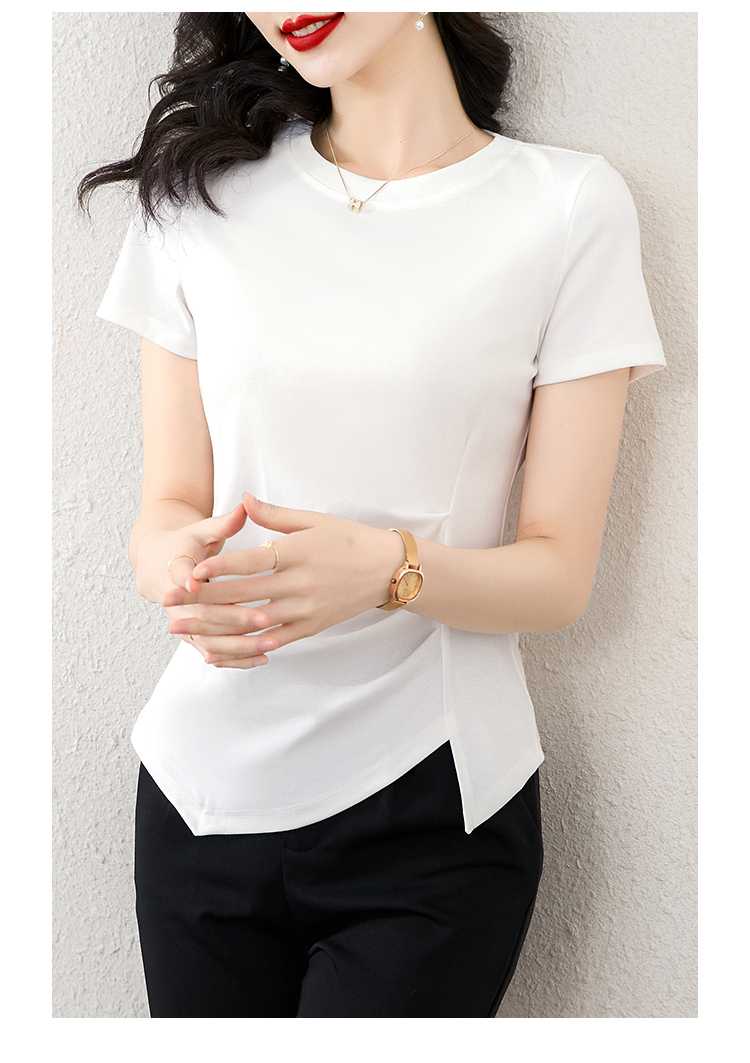 カットソー 裾アシンメトリー ベーシックカットソー