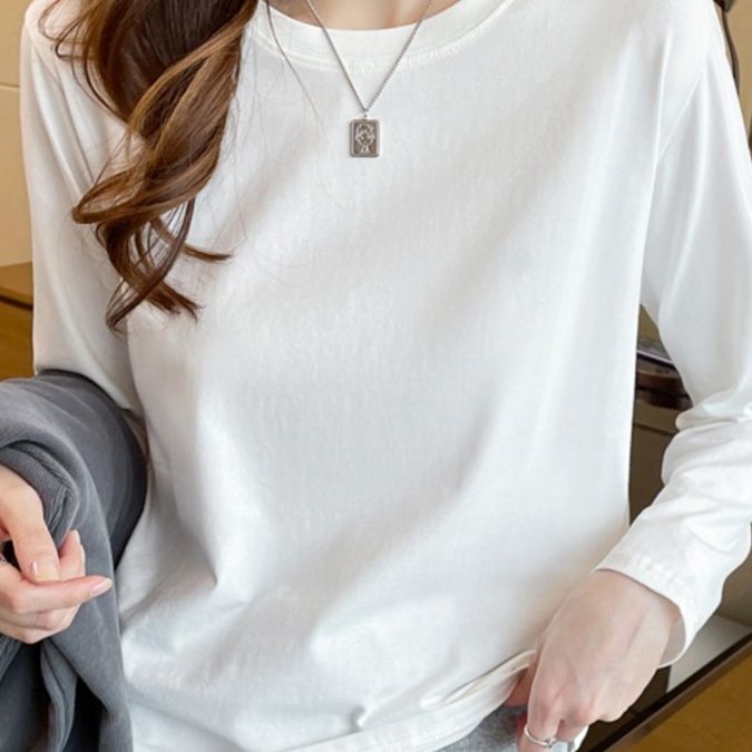 カットソー シンプル美ライン ベーシック長袖カットソー