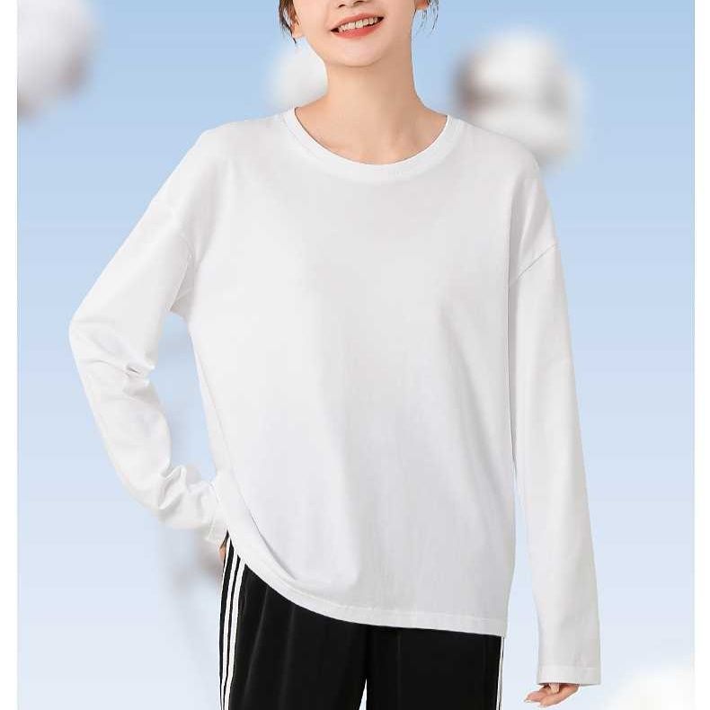 カットソー 柔らか綿素材の快適長袖カットソー