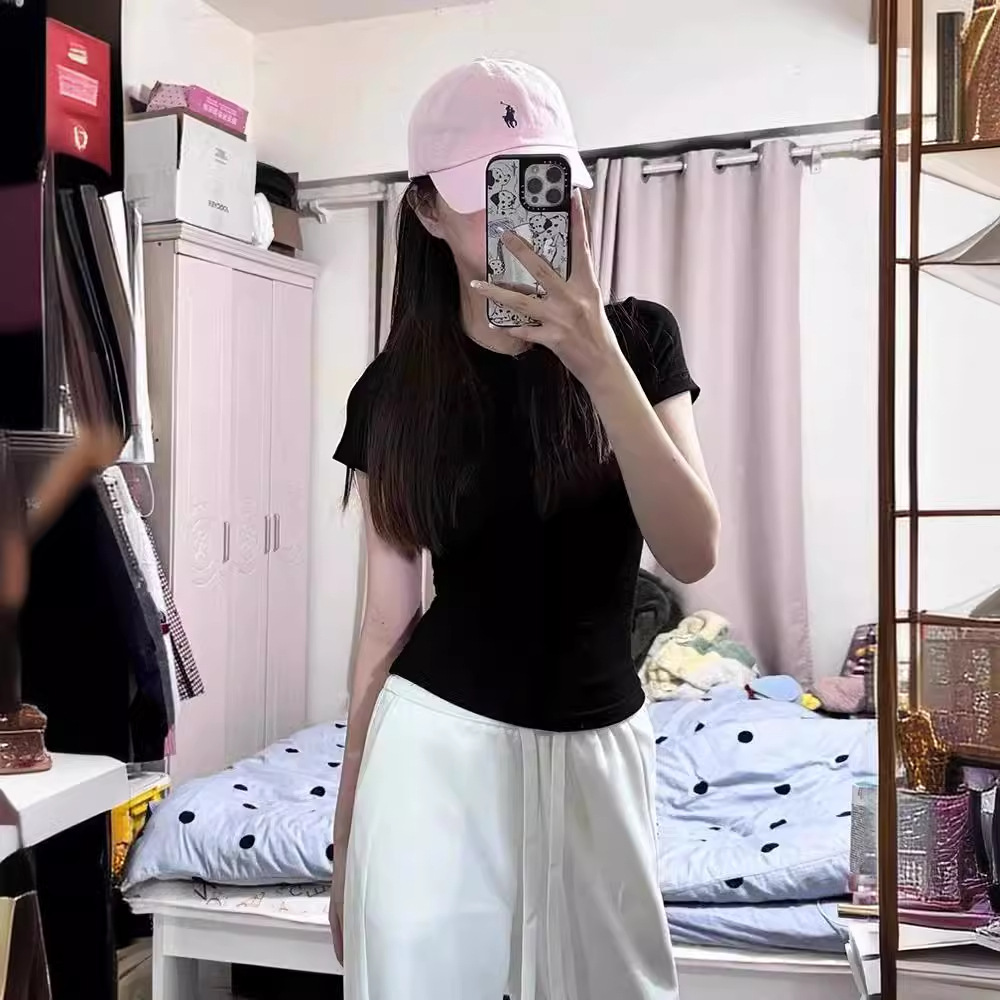 カットソー シンプル美シルエット半袖カットソー
