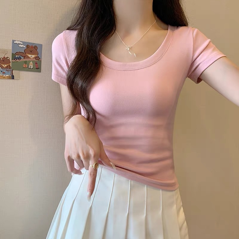 カットソー やわらか美ライン スリムフィット