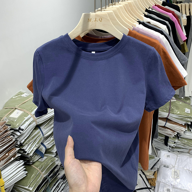 カットソー なめらか素材クルーネックカットソー